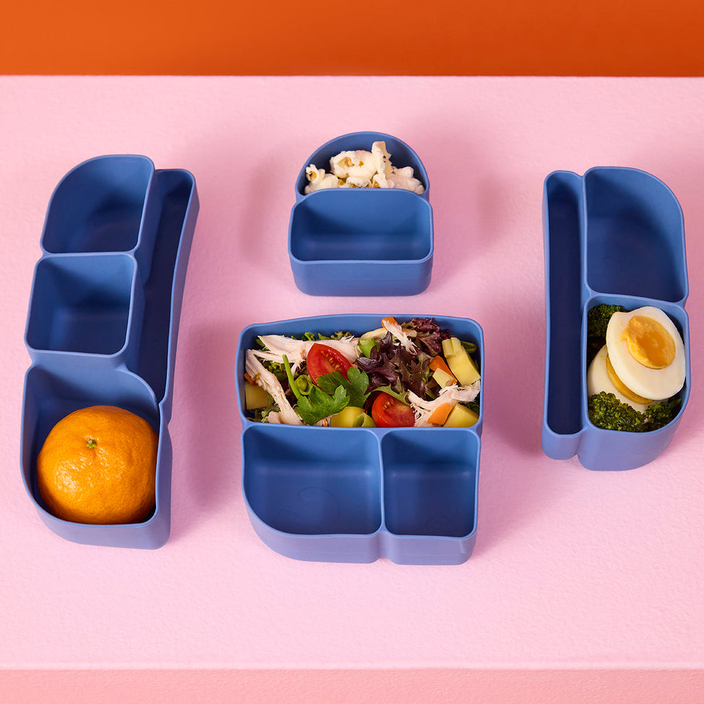 silicone bento buddy - snackbox - ocean