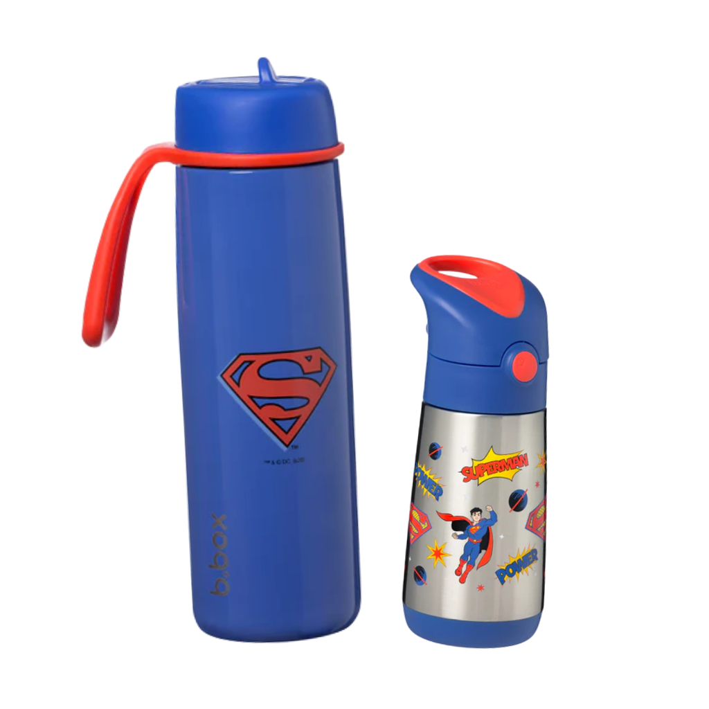 The Superman Water Bottle Duo