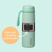 23oz insulated water bottle with flip top - white out