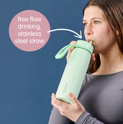 23oz insulated water bottle with flip top - white out