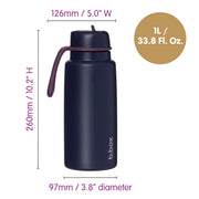 Harry Potter by b.box - 34oz insulated water bottle with flip top