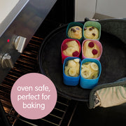 Silicone snack cups - ocean