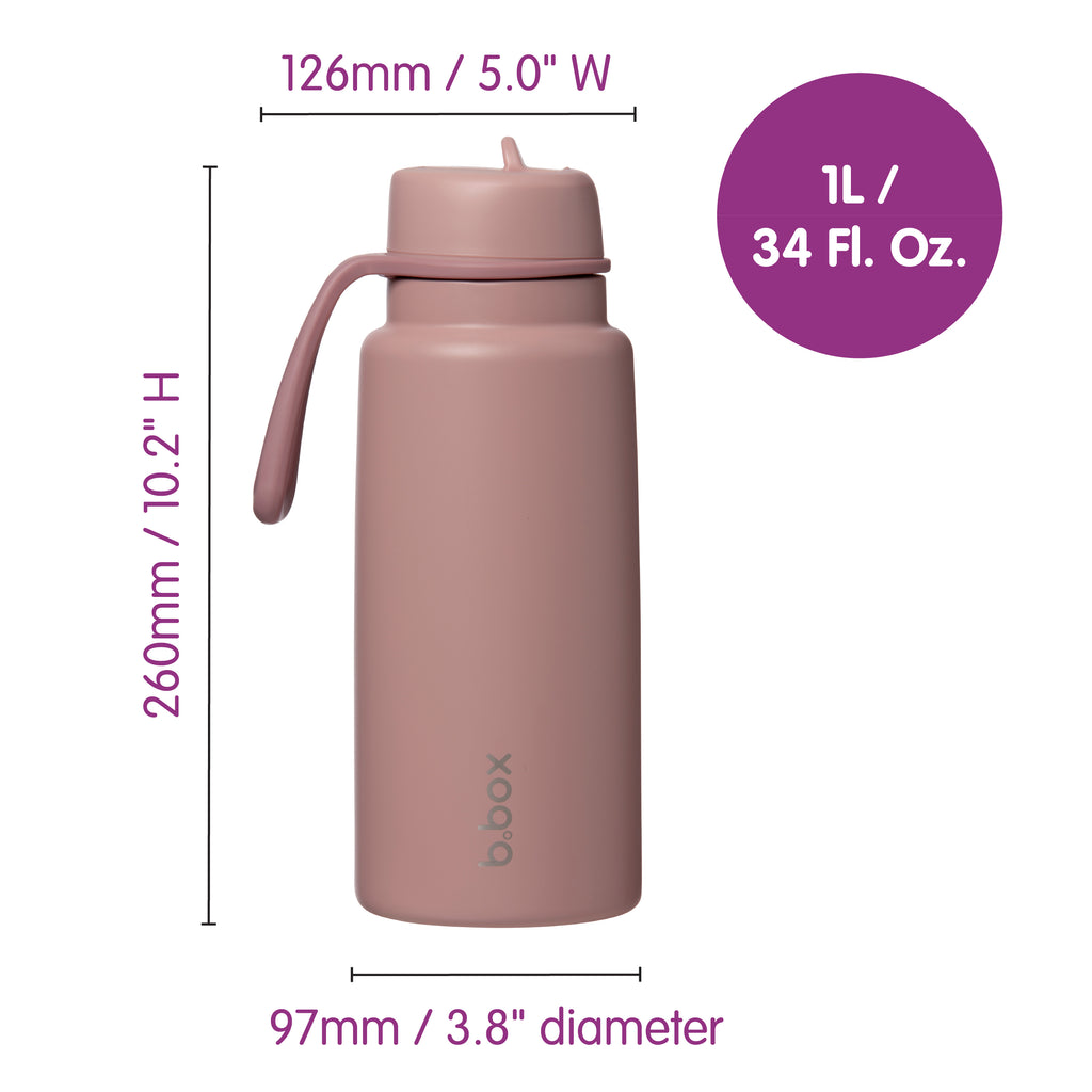 34oz insulated water bottle with flip top - lilac love