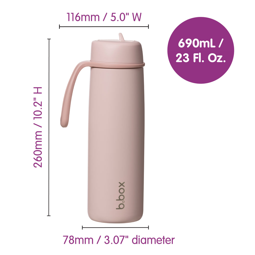 23oz insulated water bottle with flip top - white out