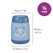insulated food jar mini - friendly fox
