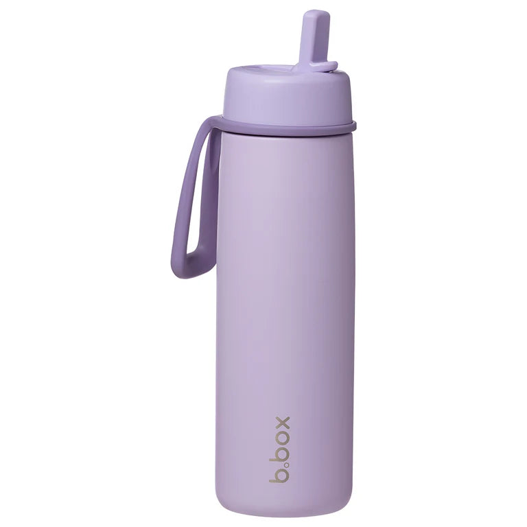 SHIRMDIY 18 Oz Insulated Water Bottle – Purple Butterfly Design, Stainless Steel, Double Wall, With Straw