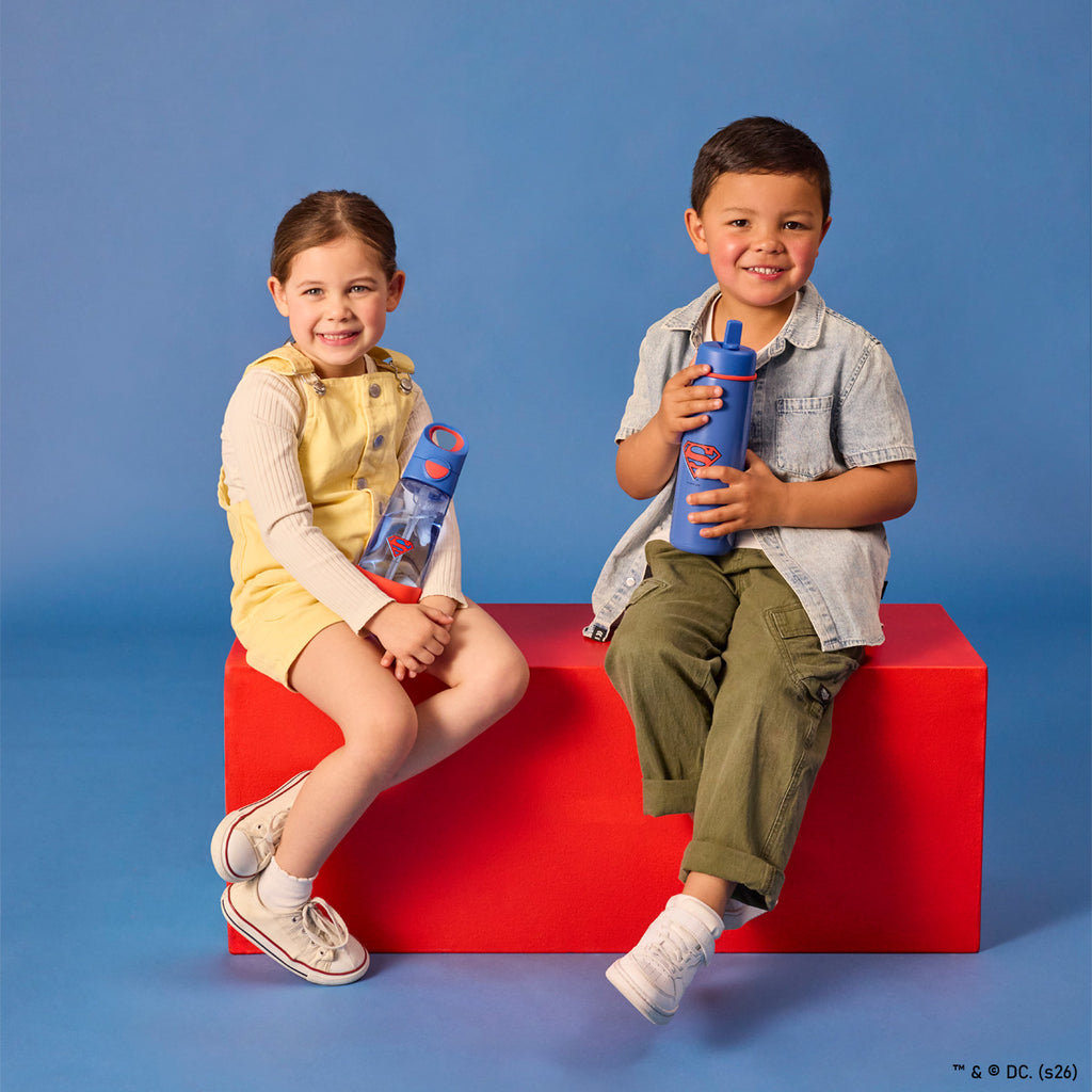 Superman by b.box - 23oz insulated water bottle with flip top