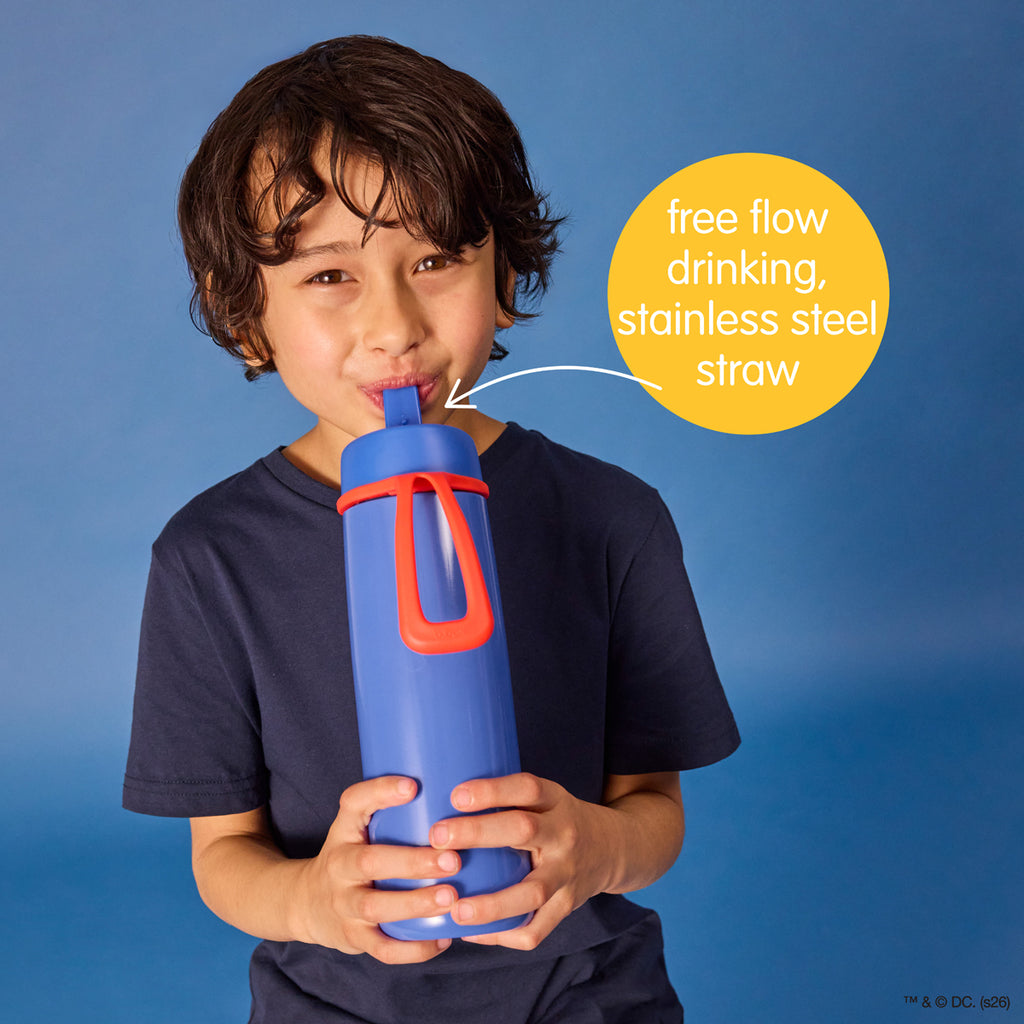 Superman by b.box - 23oz insulated water bottle with flip top