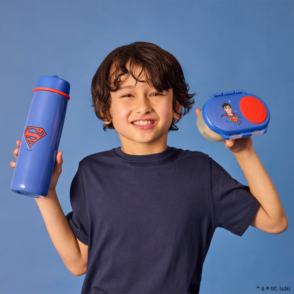 Superman by b.box - 23oz insulated water bottle with flip top
