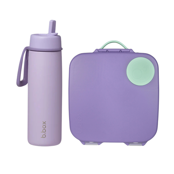 23oz flip top bottle lilac love + lunchbox lilac pop | b.box USA