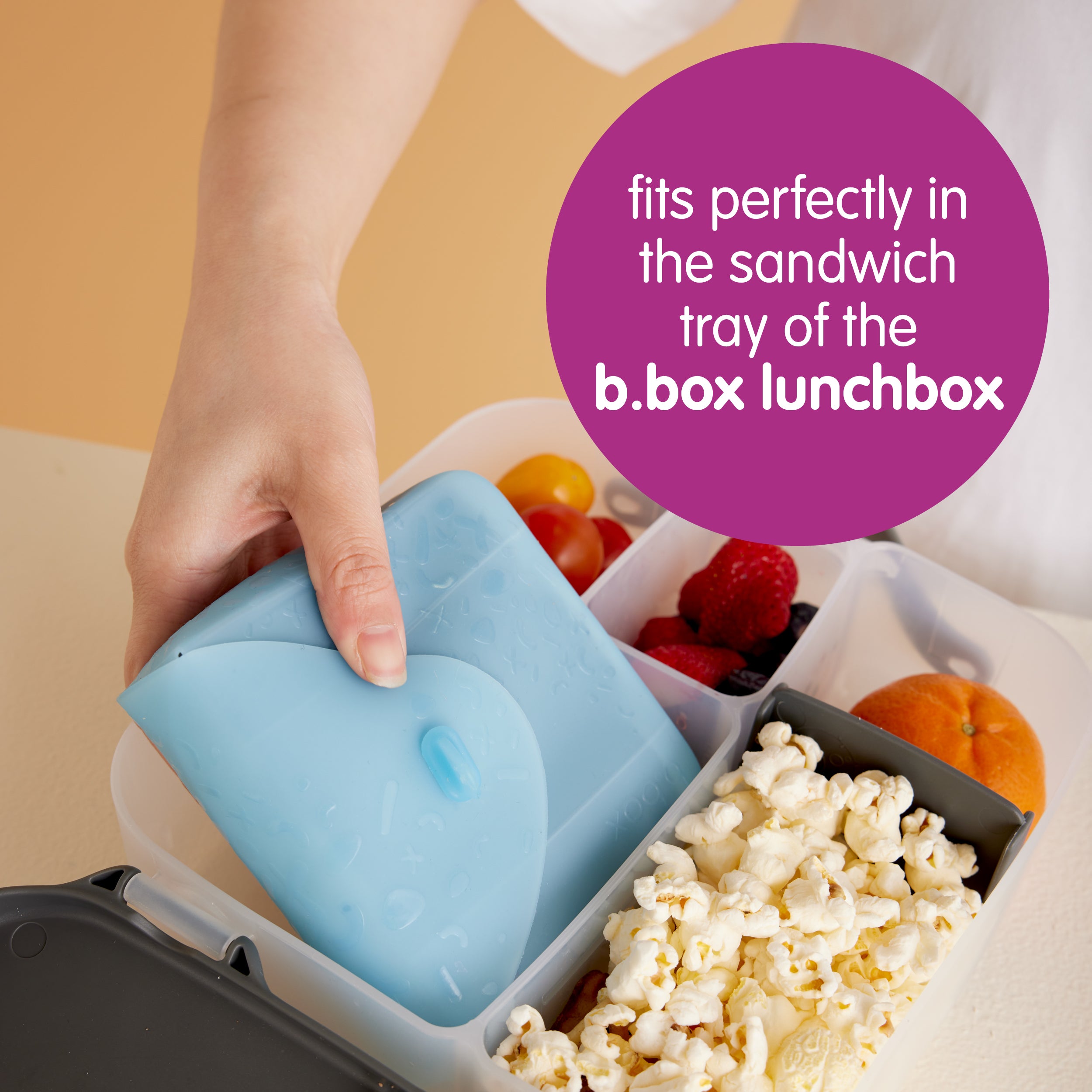 silicone lunch pocket - berry
