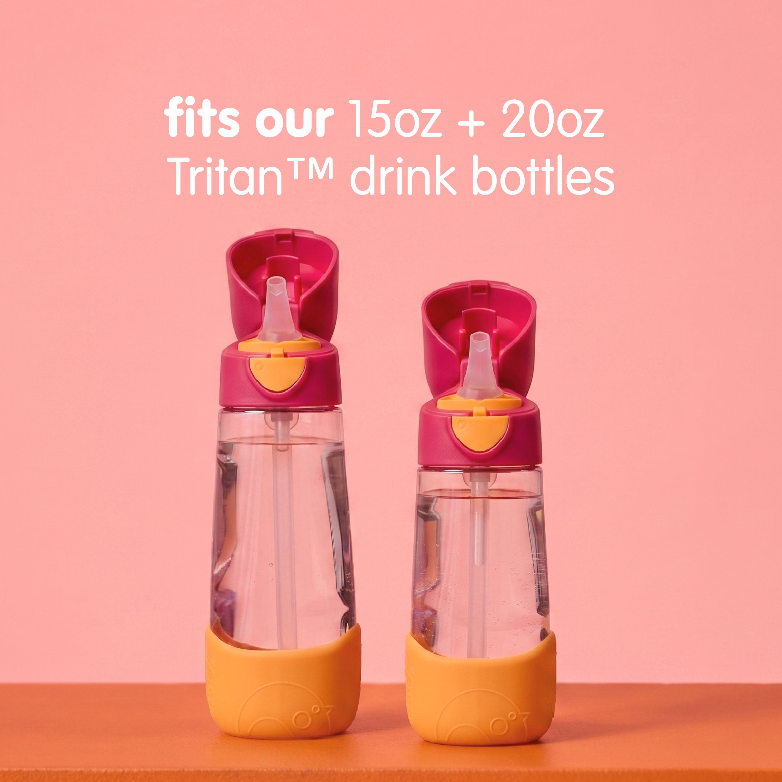 Tritan™ drink bottle 2pk replacement straw tops