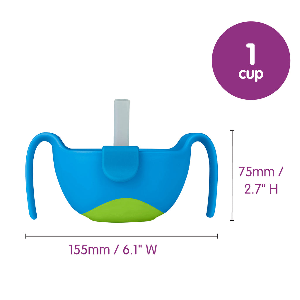 bowl + straw - boysenberry