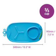 roll + go mealtime mat - latte