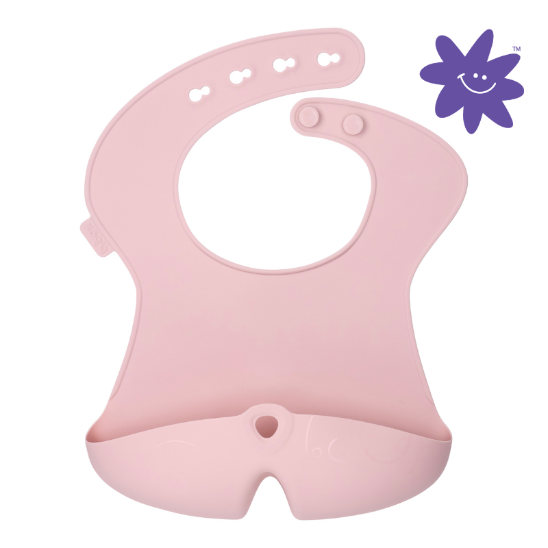 silicone bib - blush