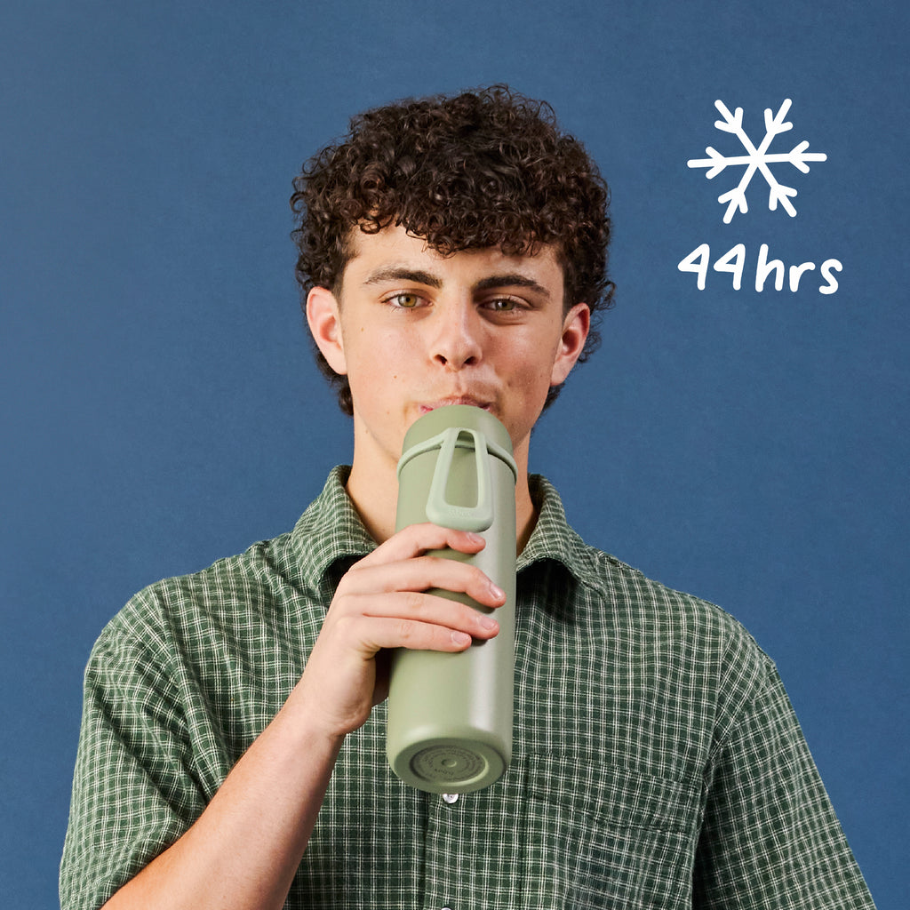 23oz insulated water bottle with flip top - white out