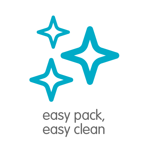 Easy pack, easy clean