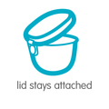 Lid stays attached